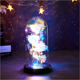 Artificial Flower with LED Lights in a Glass Dome