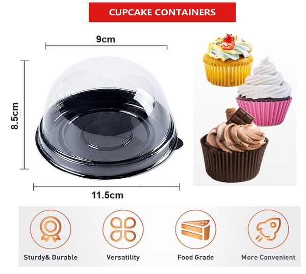 50 x Large Cupcake Container with Lid