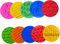 Large Silly Patterned Silicone Sensory Circle Pads (25cm)