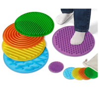 Large Silly Patterned Silicone Sensory Circle Pads (25cm)