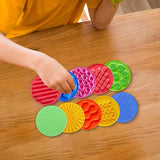 10cm Silly Pattern Silicone Sensory Pads