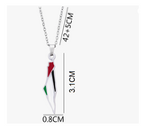 Flag on the Map of Palestine Necklace