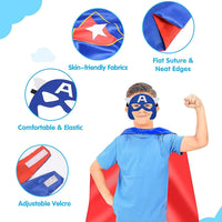 Super Hero Cape & Mask Dress-up Set - Kids Dress Up and Play Set