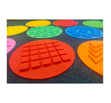 Large Silly Patterned Silicone Sensory Circle Pads (25cm)