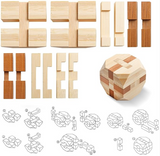 Wooden Octagon Puzzle Piece - Brainteaser
