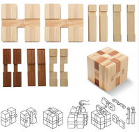 How to solve the brainteaser wooden cube?