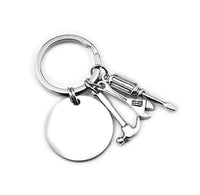 Silver Keyring with the words - If dad can't fix it no one can