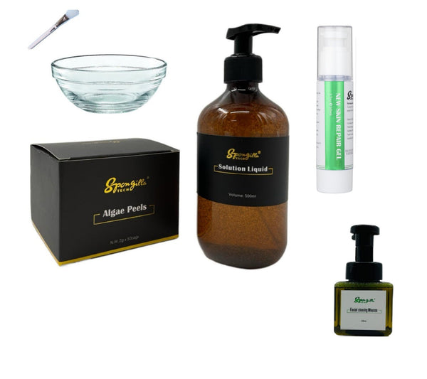 SpongillaTech® Algae Peel (Professional Cosmetic Grade-Salon Kit - Cleanser+Repair Gel)